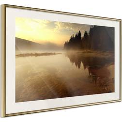 Artgeist med ramme Fog Over the Water Plakat