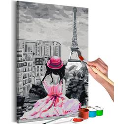 Artgeist DIY lærred maleri Paris Eiffel Tower View Billede