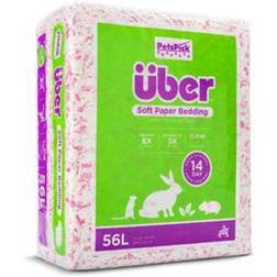 ÜBER Papirstrøelse 56 L Pink/Hvid