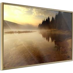 Artgeist med ramme Fog Over the Water Plakat