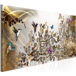 Artgeist Hummingbirds Dance Gold Narrow Billede