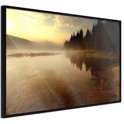 Artgeist med ramme Fog Over the Water Plakat