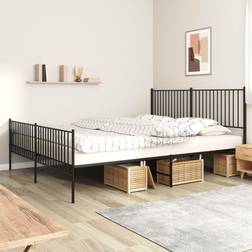 vidaXL headboard & footboard Metal Bed Frame with Headboard Base