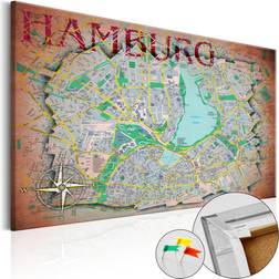 Artgeist Map of Hamburg Hamborg Billede