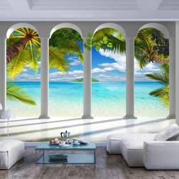 Artgeist Fototapet Sea behind Columns 300 x 210 cm