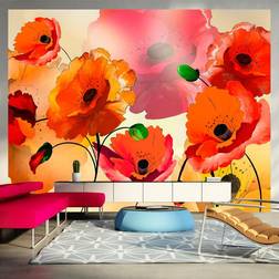 Artgeist Fototapet Velvet poppies 350 x 270 cm