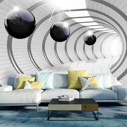 Artgeist fototapet XXL Futuristic Tunnel II, hvidt print 280x500 500x280