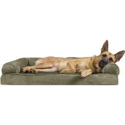 FurHaven XL Hundebett Memory-Schaumstoff, Kunstfell Bezug, Jumbo