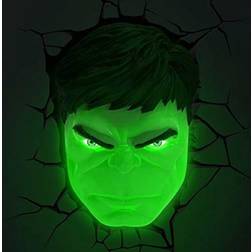 Marvel 3D LED Light Hulk Face 3D Natlampe