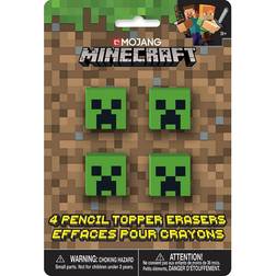 Minecraft 4ct Pencil Topper Erasers