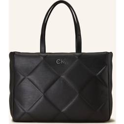 Calvin Klein Large Quilted Tote Bag BLACK One Size