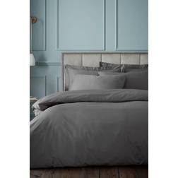Bianca Cottonsoft 180 Thread Count Duvet Cover Grey, Black (200x200cm)