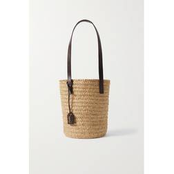 Saint Laurent Panier Small raffia bucket bag beige One size fits all