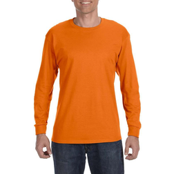 Hanes Men's Authentic Long-Sleeve T-shirt - Orange