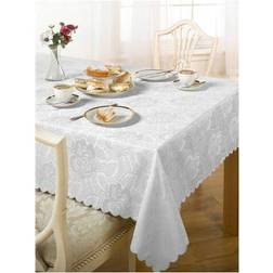 Emma Barclay Damask Rose Tablecloth Beige, Pink, Green, White