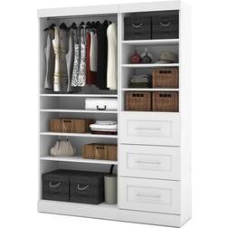 Bestar Pur 61W Closet Organizer Wardrobe