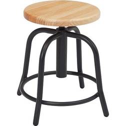 National Public Seating 18 to 25 Wood Black Bar Stool