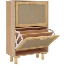 vidaXL Skoskab 52 x 25 x 80 cm Konstrueret Træ Skostativ