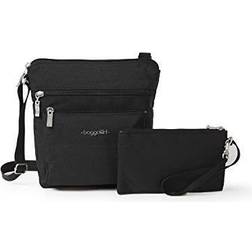Baggallini Pocket Crossbody Travel Bag - Black/Sand