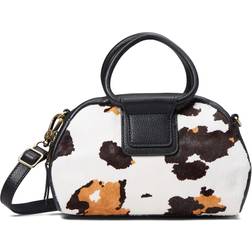 HOBO Sheila Small Satchel Cow Print Handbags Brown One Size One Size