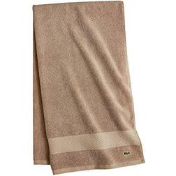 Lacoste Anti-Microbial Supima Bath Towel Brown, Beige