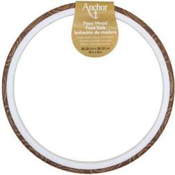 Anchor faux wood round embroidery hoop 8"