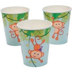 Fun Express 1st birthday zoo paper cups, party supplies, 8 pieces