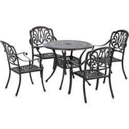 OutSunny 5PCs Garden Conversation Patio Dining Set