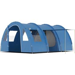 OutSunny 5-6 Man Camping Tent with Two Room & Carry Bag