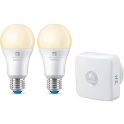 4lite 4lite WiZ Connected A60 Warm White WiFi LED Smart Bulb E27 Large Screw Pack of 2 Sensor