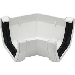 FloPlast White 114mm Square Line Gutter Angle 135°