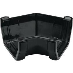 FloPlast Black 114mm Square Line Gutter Angle 135°