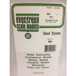 Evergreen 4501 Plasticcart Sheet Tile 1,6mm Squares 150x300x1,0mm