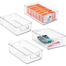 mDesign Small Plastic Office Container Bins Storage Box