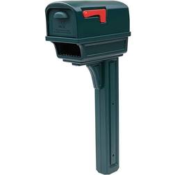 Gibraltar Mailboxes Gentry Plastic, All-in-One Mailbox and Post Combo, Greens