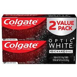 Colgate Optic White with Charcoal Teeth Whitening Toothpaste, Cool Mint, 4.2