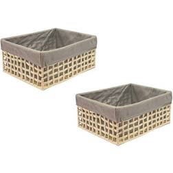 Beige, Of 2 Medium Rope Basket