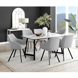 Furniturebox Carson Dining Set 90x160cm 7pcs