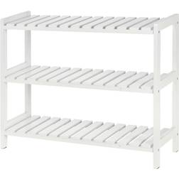 Homcom 3 Tier Wood Frame Slatted Shoe Rack