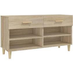 vidaXL Skoskåp Sonoma-Ek 102 x 35 x 55 cm Skoställ