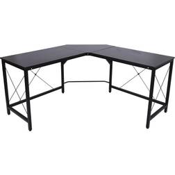 Homcom L-Shaped Black Writing Desk 150x150cm