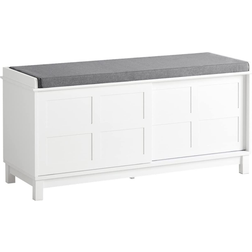 SoBuy Cabinet with 2 Sliding Doors Gray/White