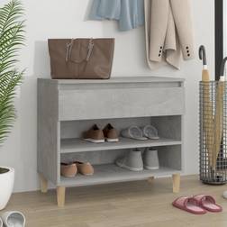 vidaXL Cabinet Concrete Engineered Shoe Rack