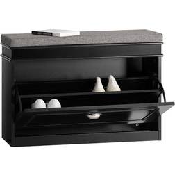 SoBuy FSR82-L-SCH Schuhschrank mit Sitzkissen Schuhregal