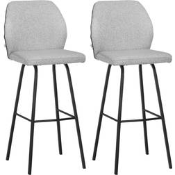 Homcom Linen Bar Stool 109cm 2pcs