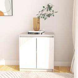 vidaXL 60x36x65 massivt fyrretræ hvid Opbevaringsskab