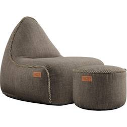 SACKit Cobana Lounge Chair & Pouf Brown Sækkestol