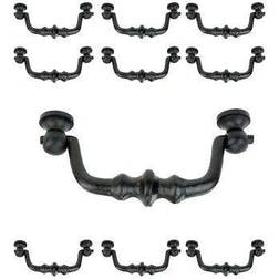 Renovators Supply Black Wrought iron Drawer Bail Drop Style Swing Powder Coat