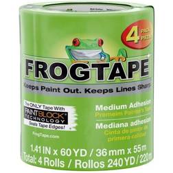 FrogTape Multi-Surface Painters Tape 1.41 in x 60 yds (Green) 4 rolls/pack