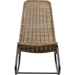 Woood Outdoor, Rattan/Sort metal Gyngestol